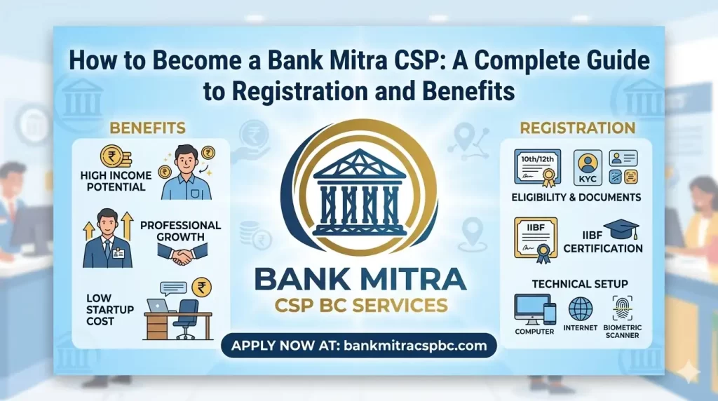 Bank Mitra CSP Registration Guide and Benefits Banner